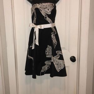 White House Black Market strapless empire dress